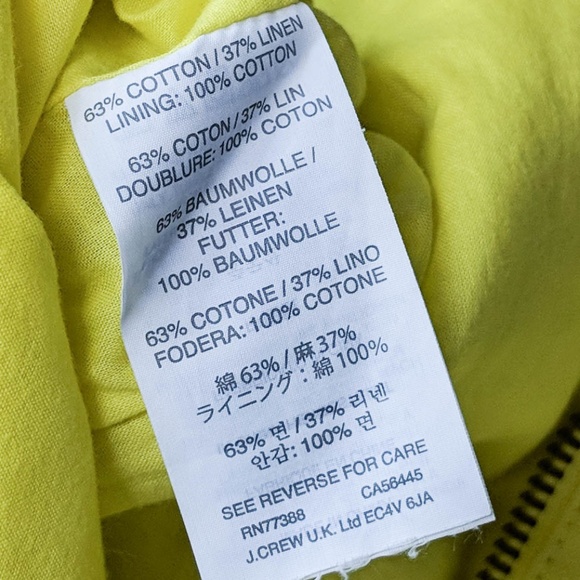 J Crew Zip Pocket Canvas Mini Skirt Yellow 4 - Picture 7 of 8